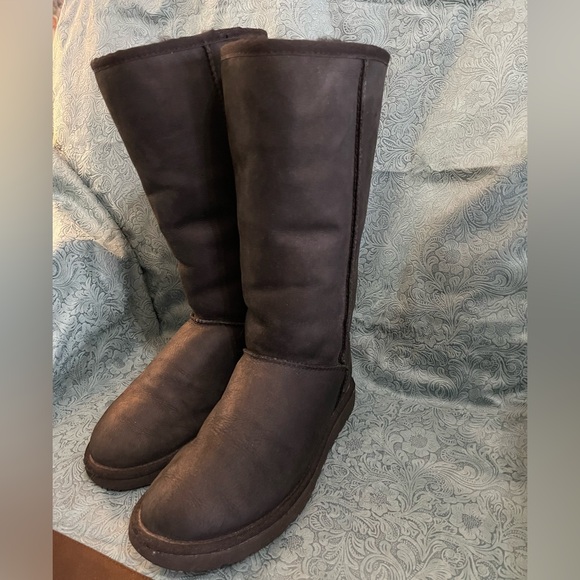 Ugg Classic Tall Boots Black Tasman Braid Beautiful Condition! Size 9 - Picture 6 of 8